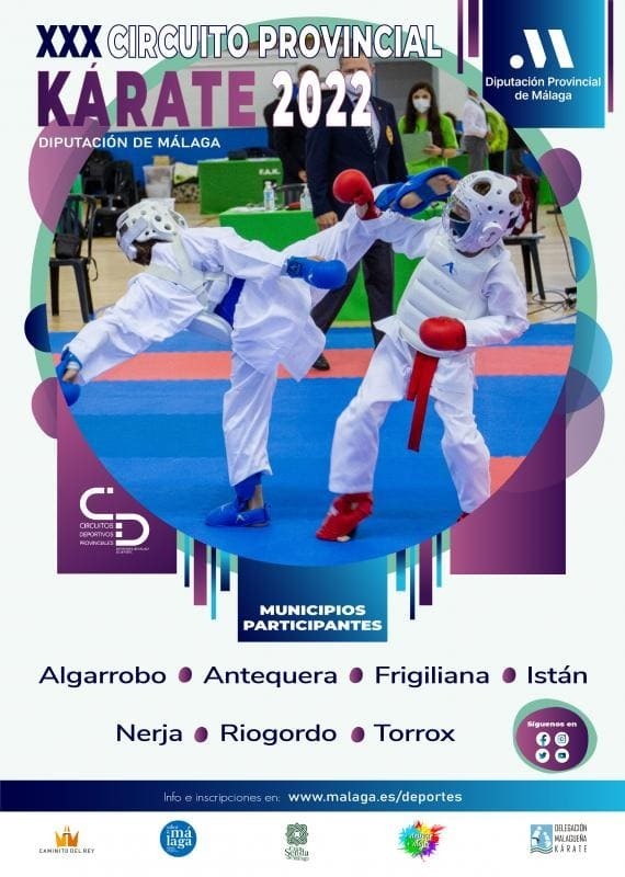 Cartel del XXX Circuito Provincial de Karate de la Diputación de Málaga
