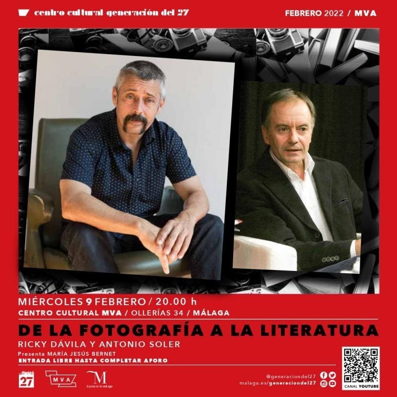 Encuentro entre el novelista Antonio Soler y el fotógrafo Ricky Dávila, Diputación de Málaga