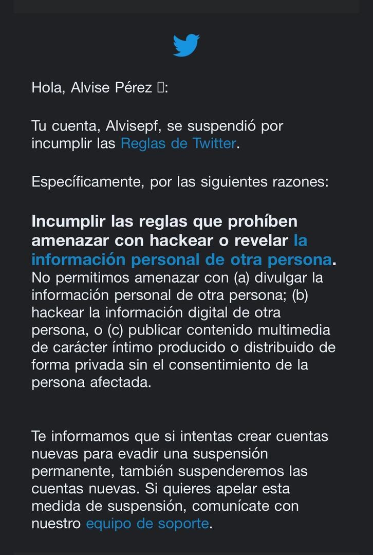 Twitter censura a Alvise Pérez
