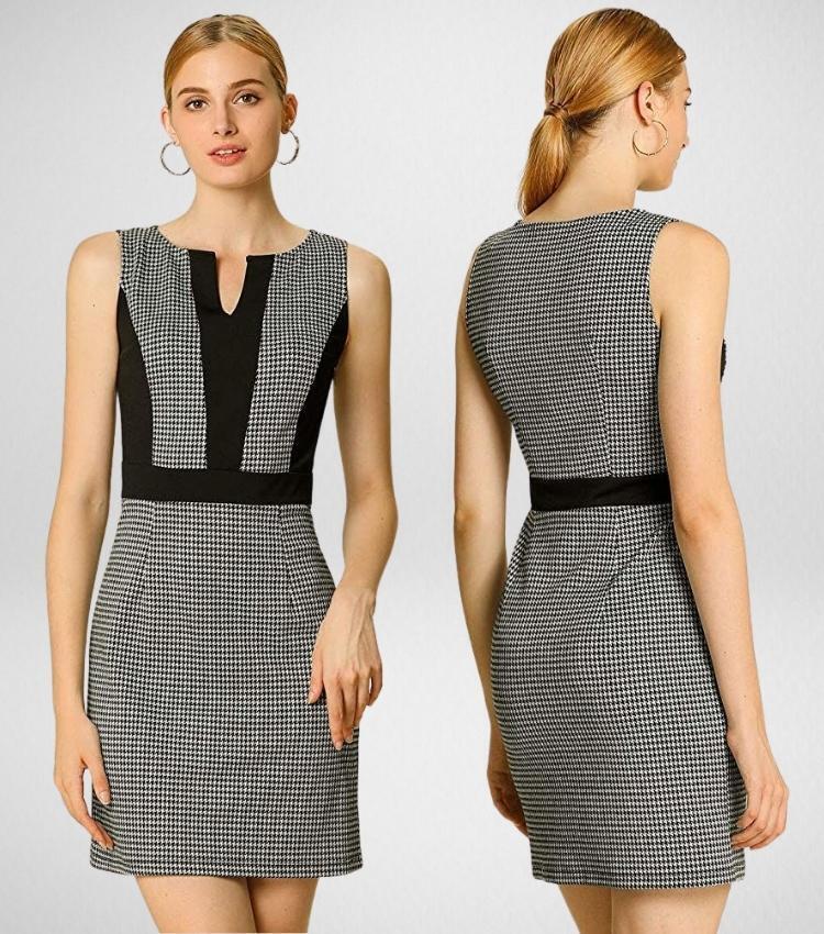 Vestido pata de gallo Allegra-K