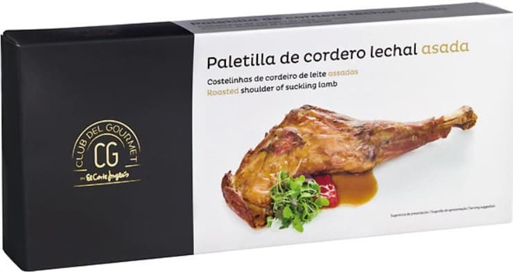 Paletilla de cordero lechal asada 2 raciones Club del Gourmet