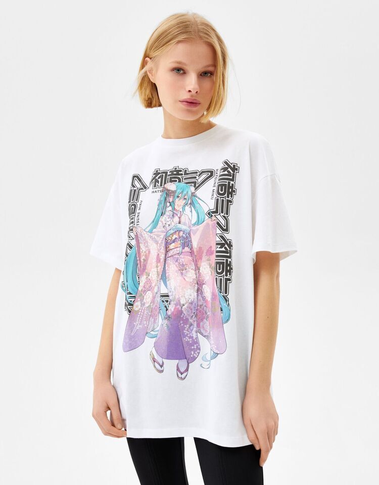 Camiseta manga corta print Hatsune Miku