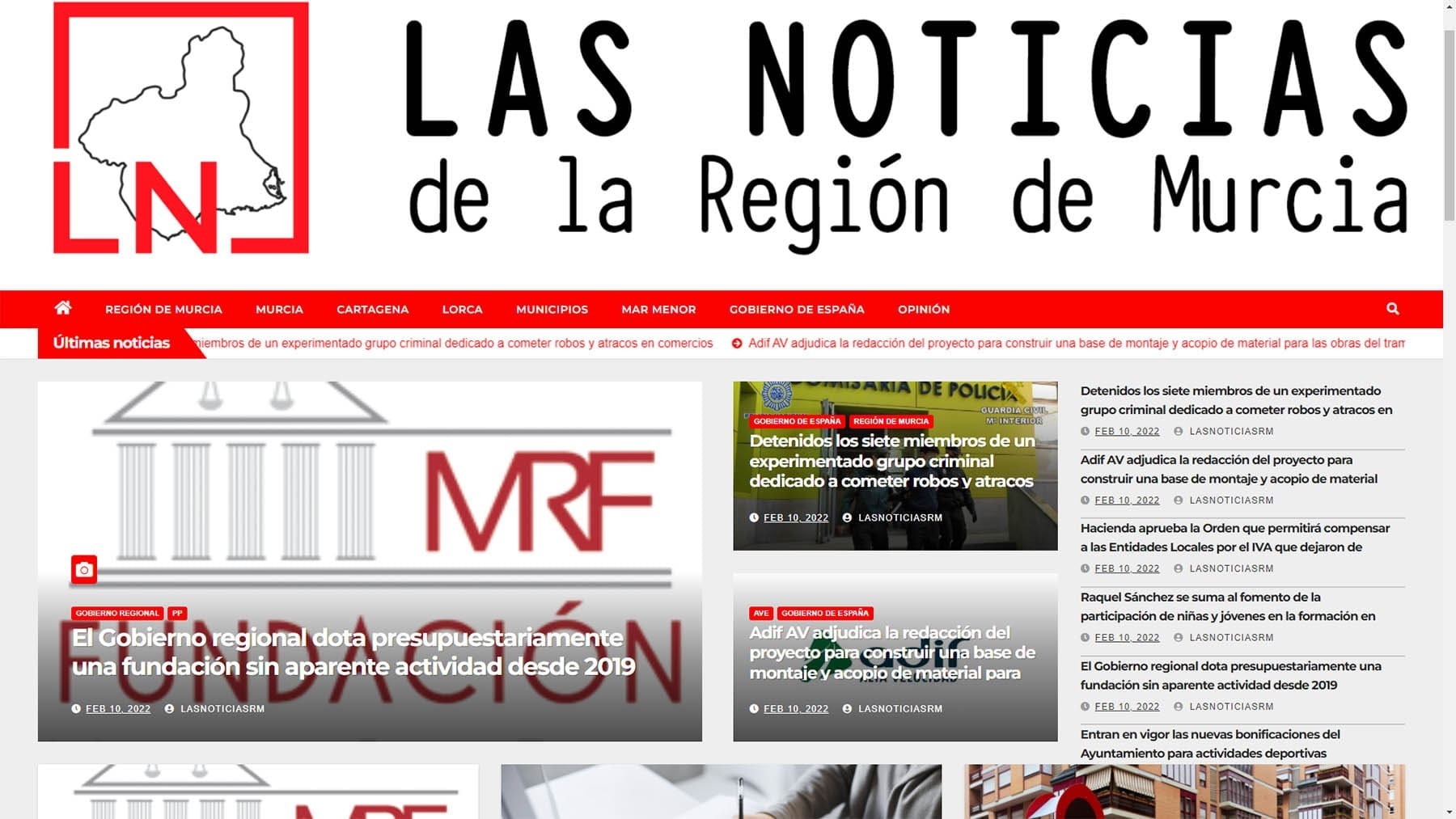 Periódico Digital Las Noticias de la Región de Murcia