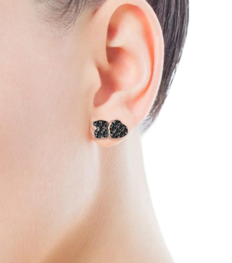 Pendientes de plata vermeil rosa con espinelas Motif