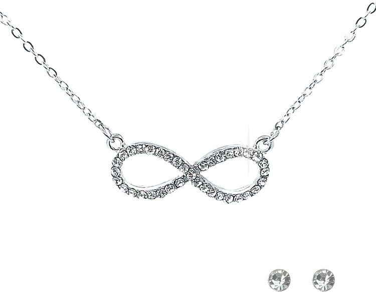 Pack de regalo collar de infinito y pendientes genéricos