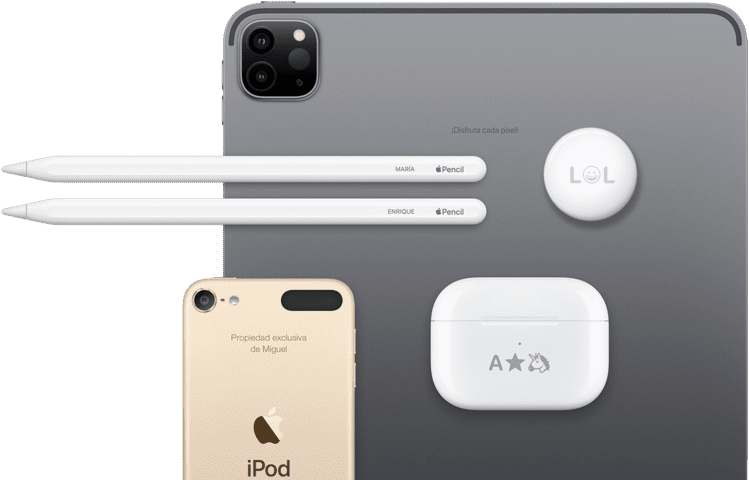 Dispositivos grabados de Apple