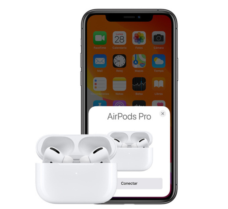 Airpods Pro y Iphone de Apple