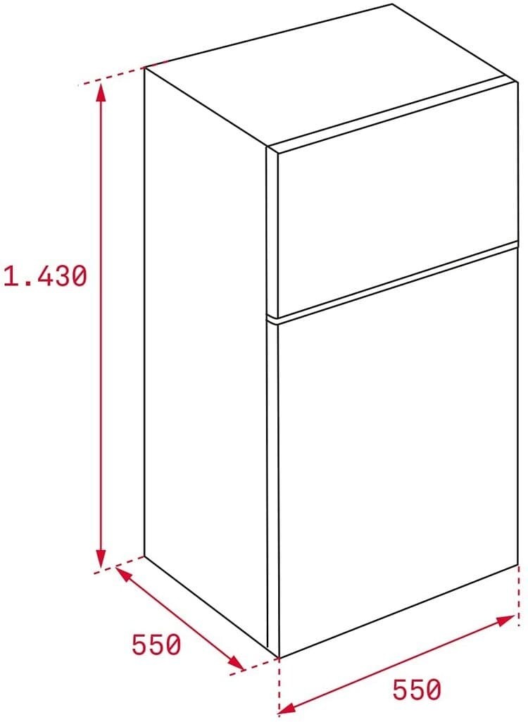 Medidas frigorífico FTM 240 de Teka