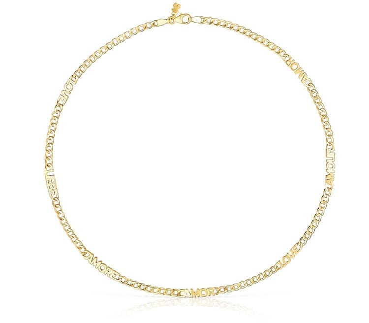 Collar Amor en plata vermeil TOUS Crossword