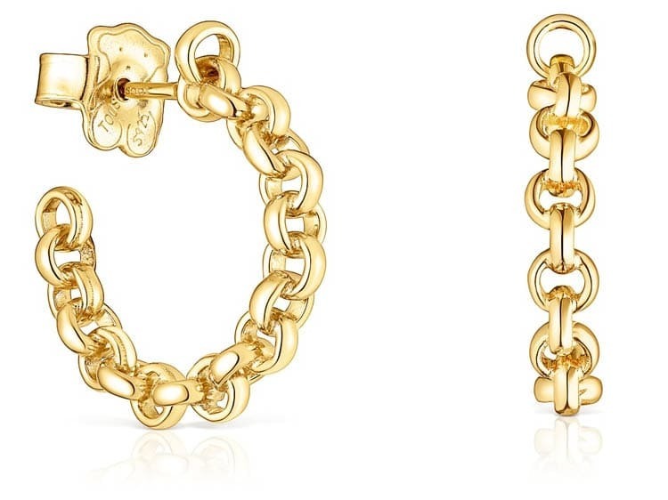 Pendientes aro de plata vermeil TOUS Calin