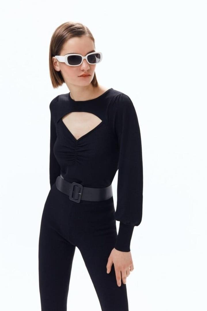 Jersey Cut Out con manga abullonada