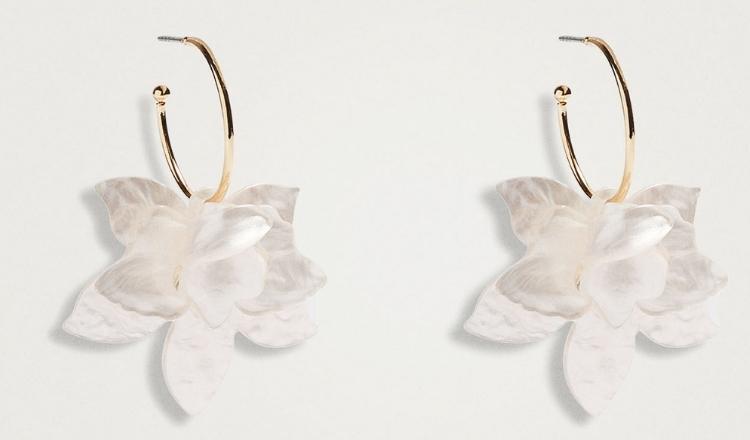 Pendientes de aro con flor de Parfois