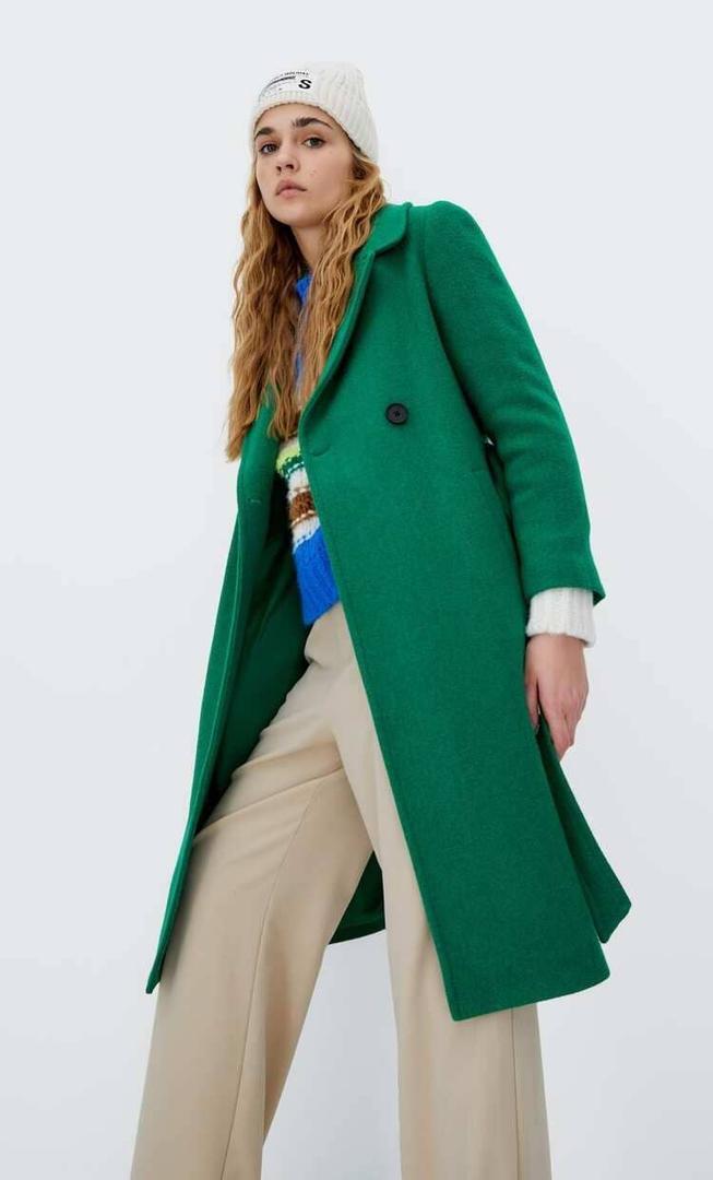 Abrigo cinturón verde