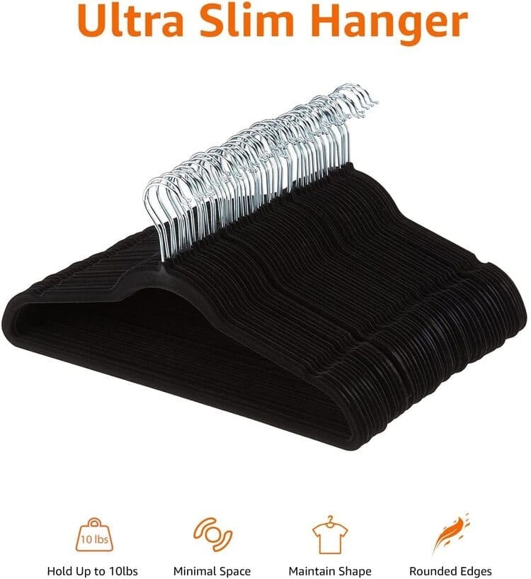 Perchas de terciopelo de Amazon Basics