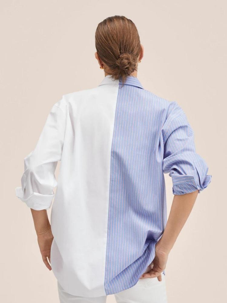 Camisa de algodón combinada