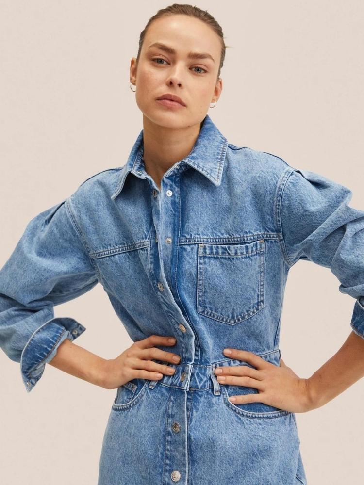 Vestido camisero denim
