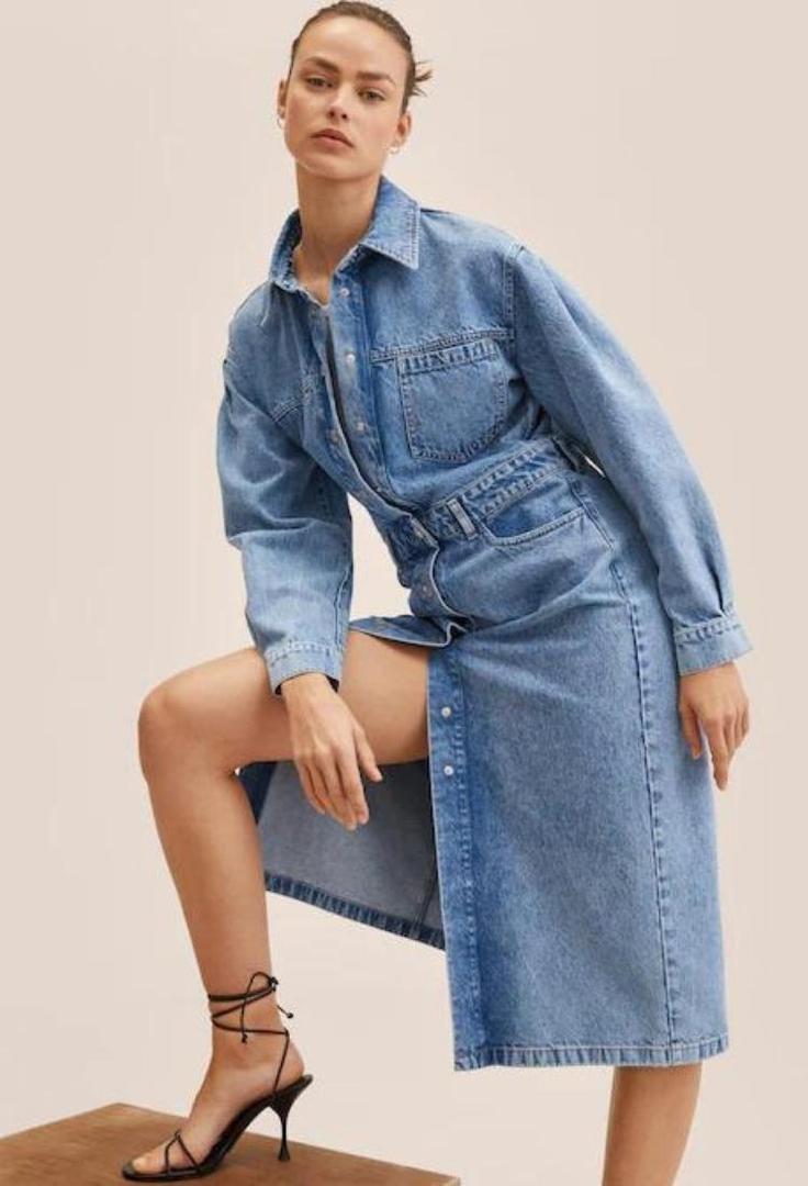 Vestido camisero denim