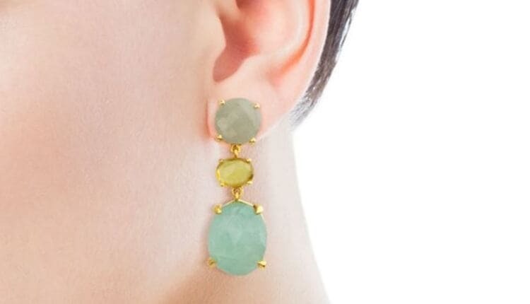 Pendientes zafiros y esmeraldas