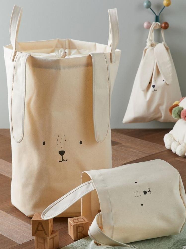 Cesta en sarga de algodón