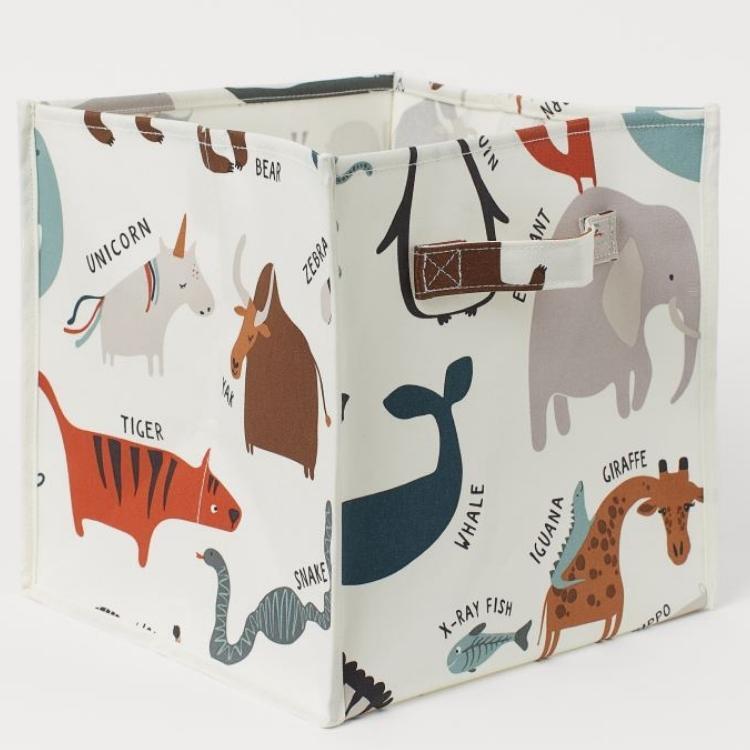 Cesta de almacenaje con estampado