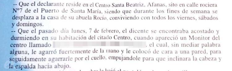 Parte de la denuncia en la Comisaría de Jerez del presunto abuso sexual | El MIRA