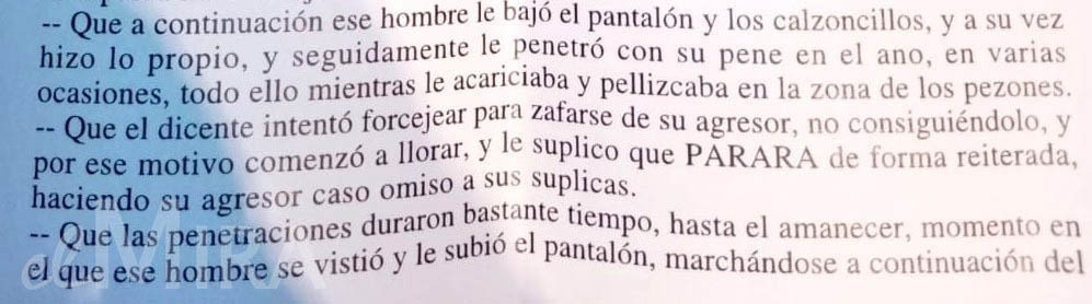 Parte de la denuncia en la Comisaría de Jerez del presunto abuso sexual | El MIRA