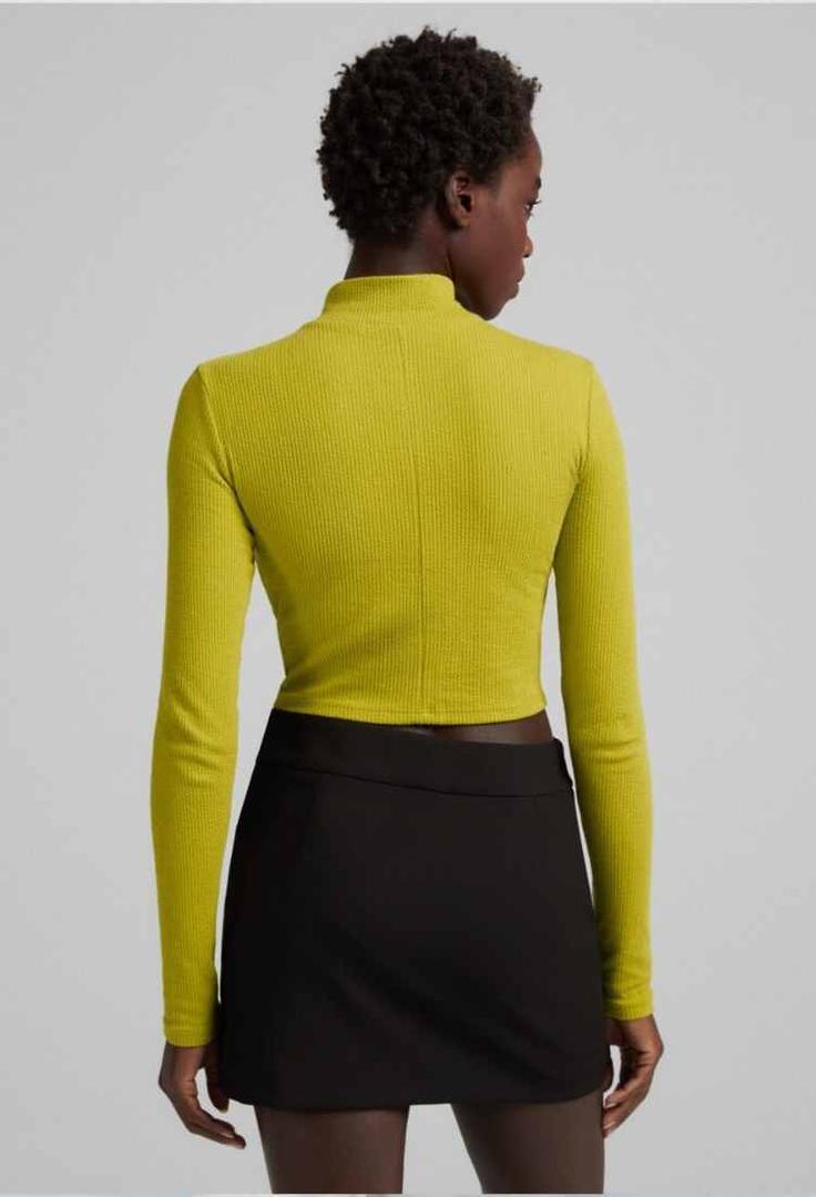 Camiseta manga larga cuello perkins kaki