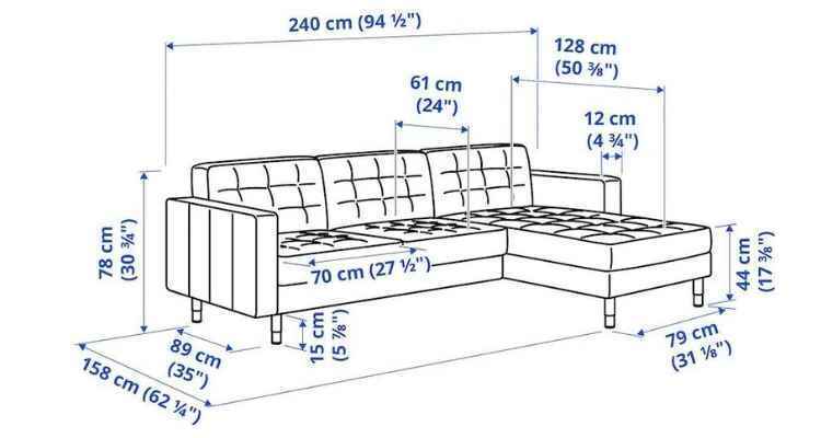 Sofá modelo Landskrona marrón avellana 