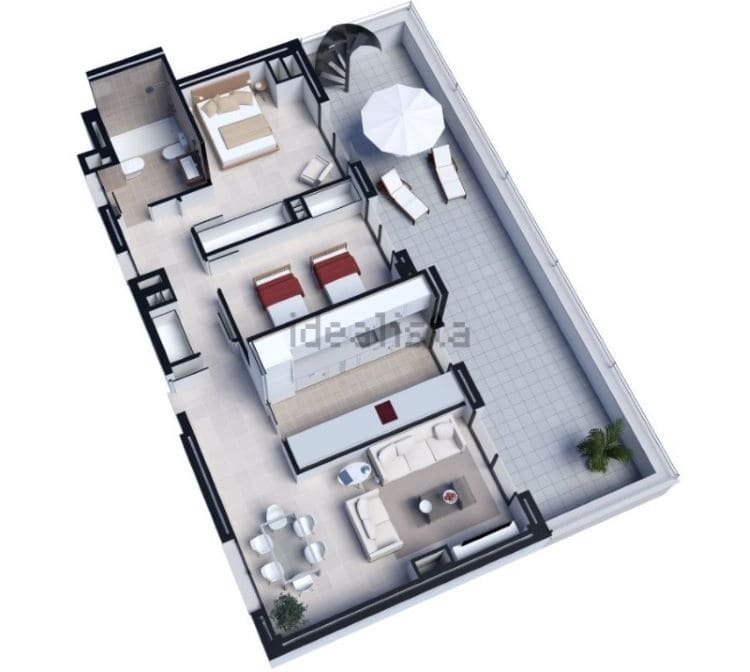 El ático en alquiler mejor valorado de Cádiz