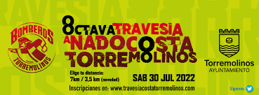 Cartel de la VIII Travesía a Nado de Torremolinos en la Diputación de Málaga