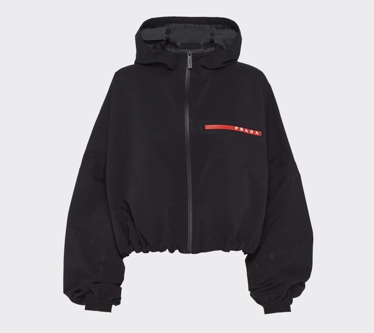 Chaqueta con capucha en bi-stretch ligero