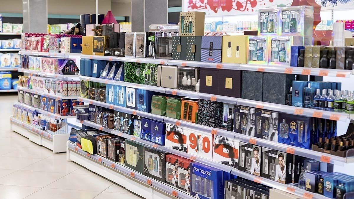 Lineal de perfumería de Mercadona