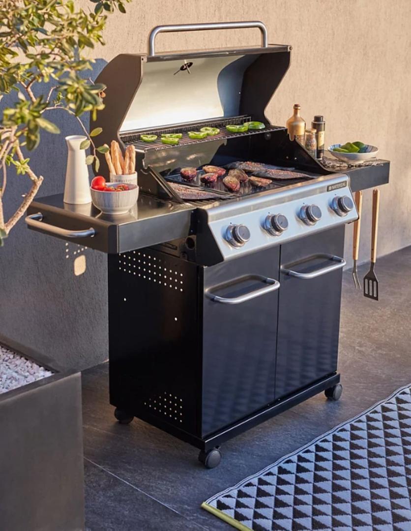 La barbacoa de gas Naterial Kenton de 4 quemadores de Leroy Merlin