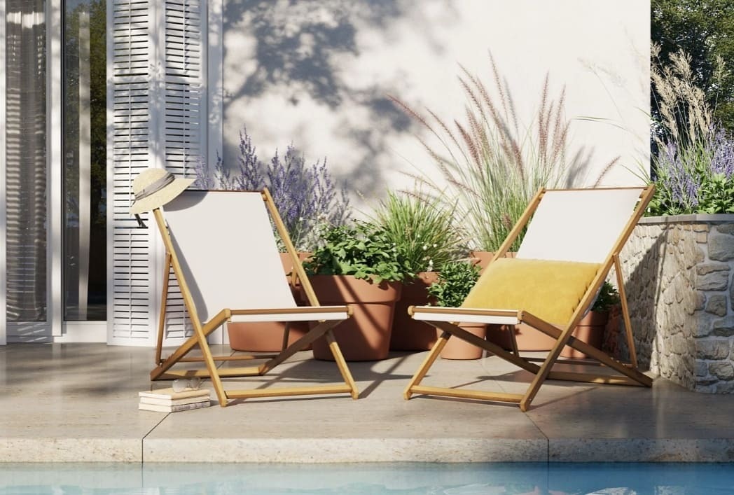 Silla de madera y lona REGIDOR