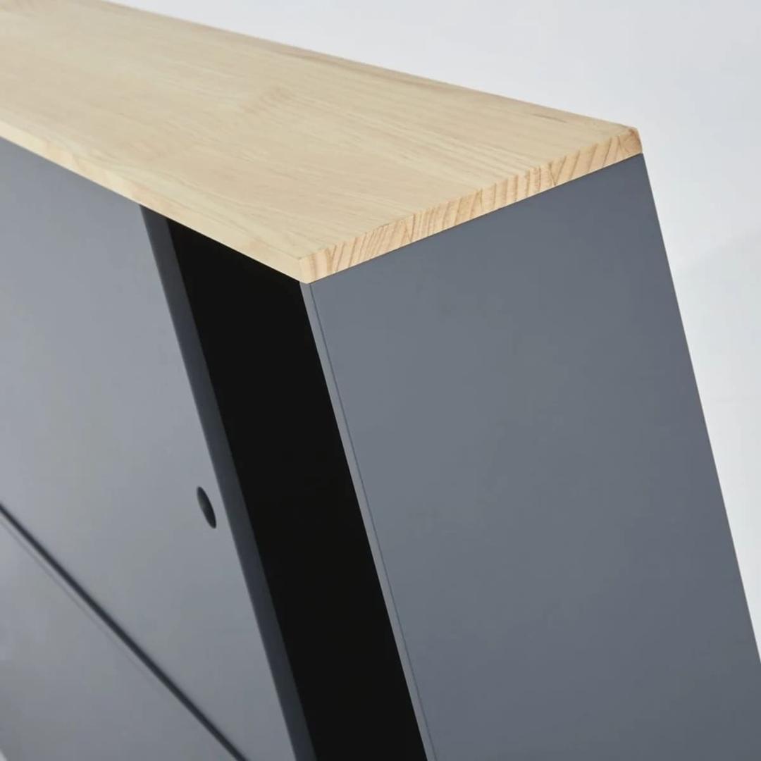 Cabecero de 190 gris antracita con almacenaje