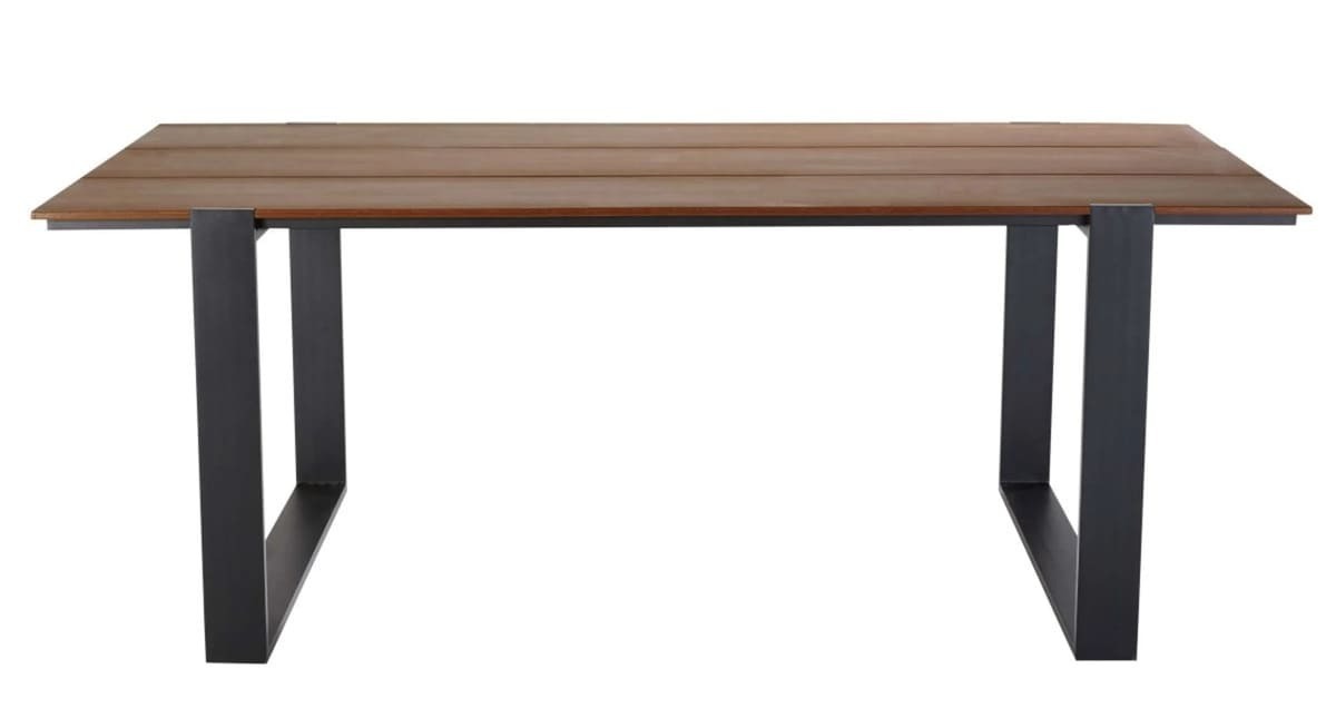 Mesa de jardín para 6 personas de composite y aluminio