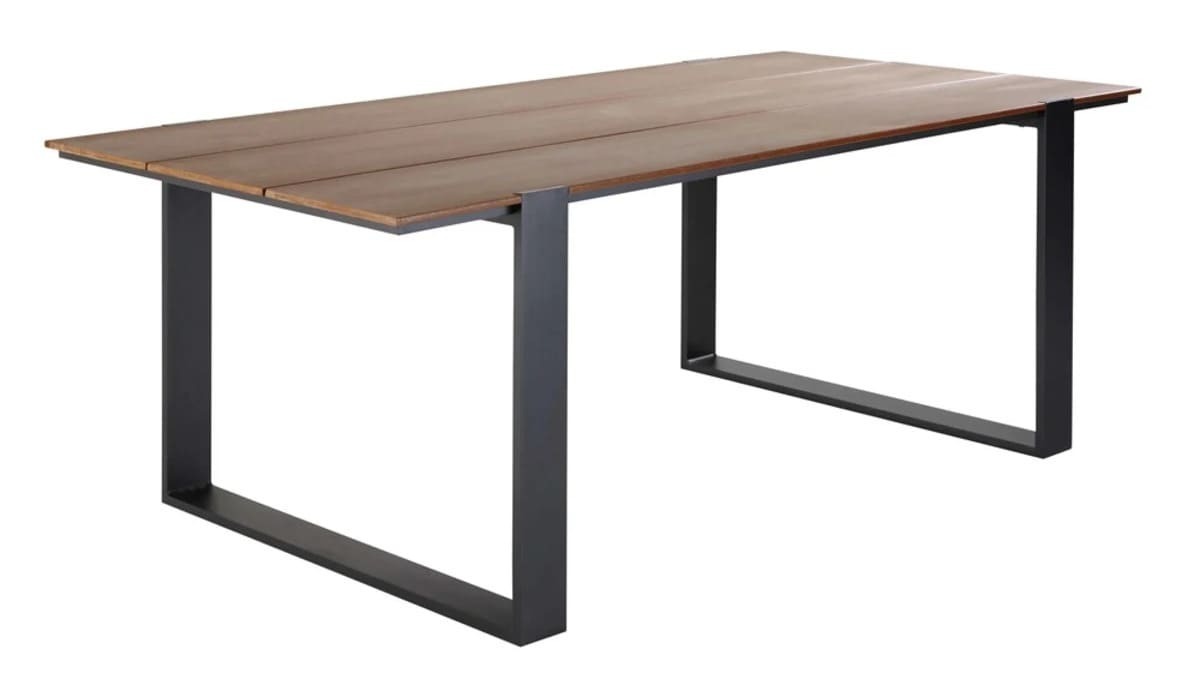 Mesa de jardín para 6 personas de composite y aluminio