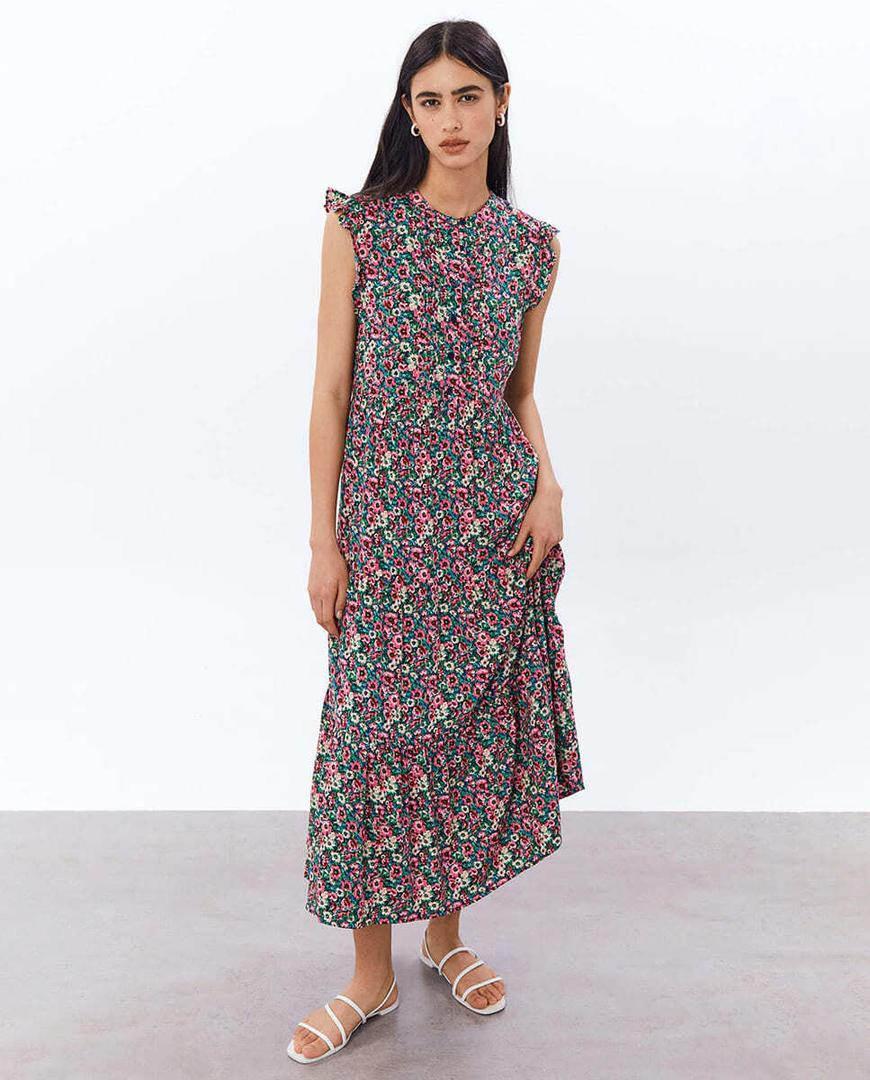 Vestido camisero estampado