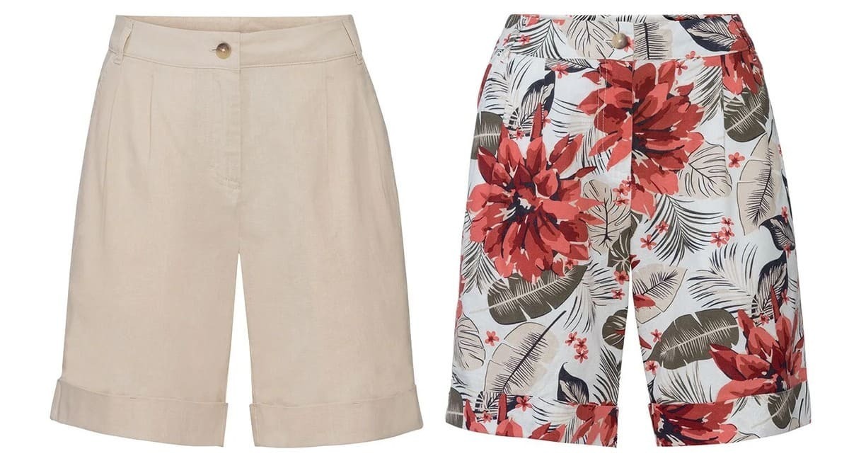 Pantalón corto de lino