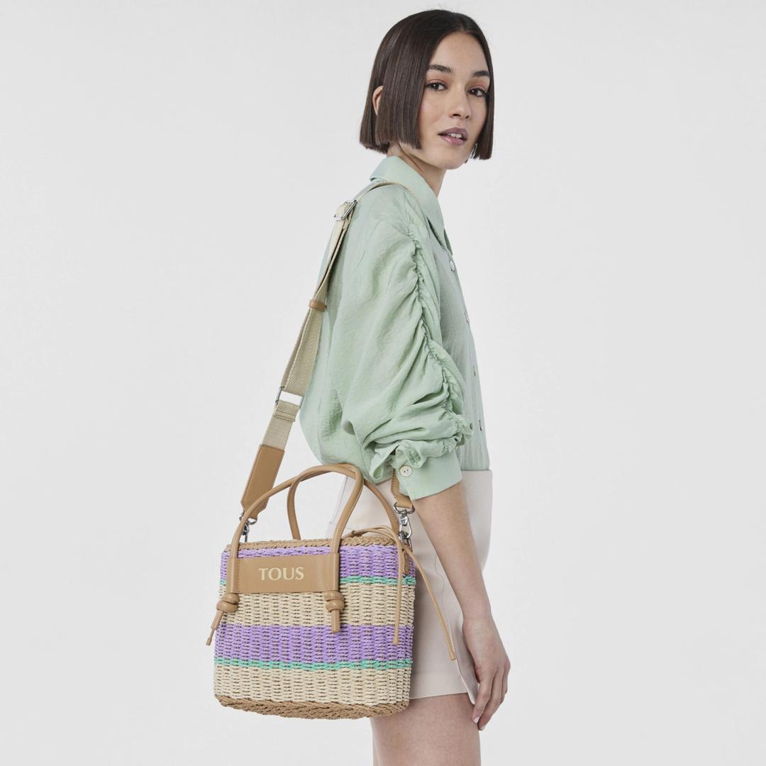 Capazo mediano de rafia Scoubidou de Tous 3