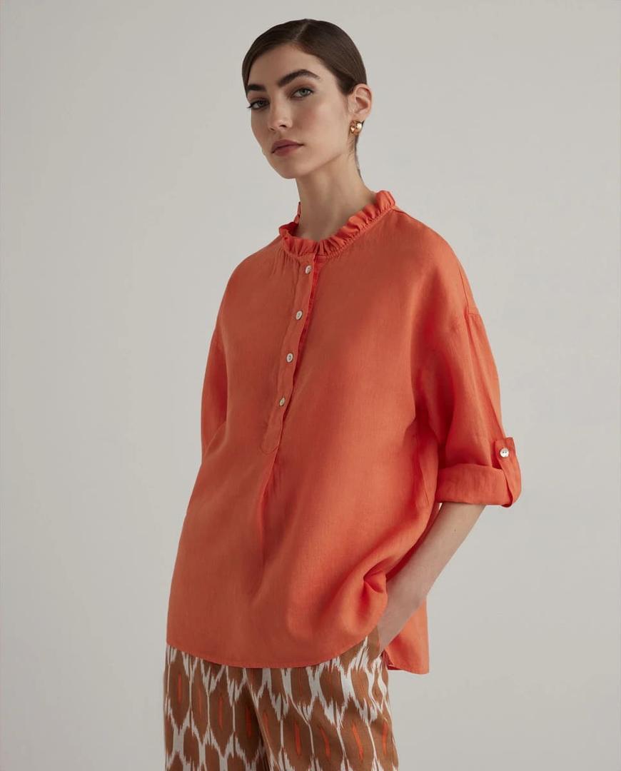 Blusa de manga francesa