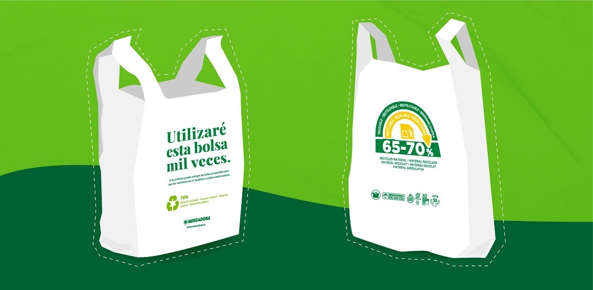 Bolsa reciclada de Mercadona