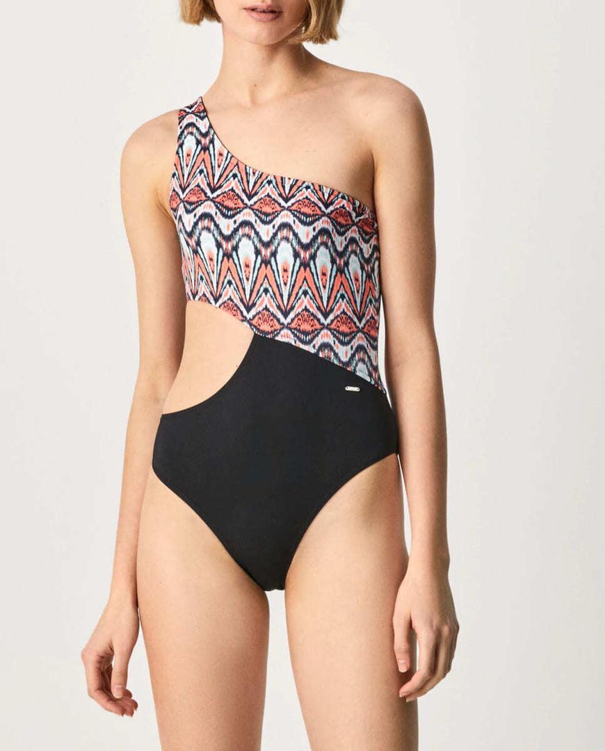 Bañador efecto cut out y estampado Pepe Jeans