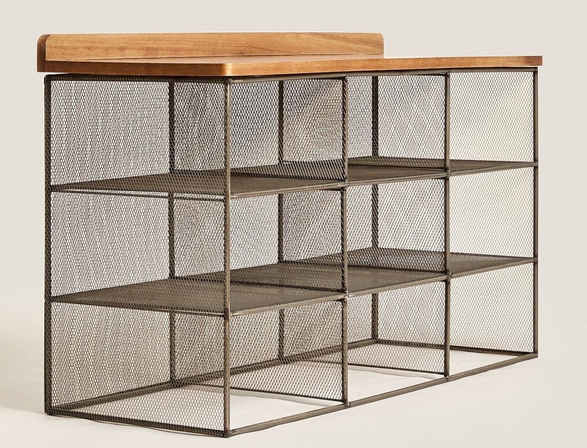 Banco de metal y madera de Zara Home