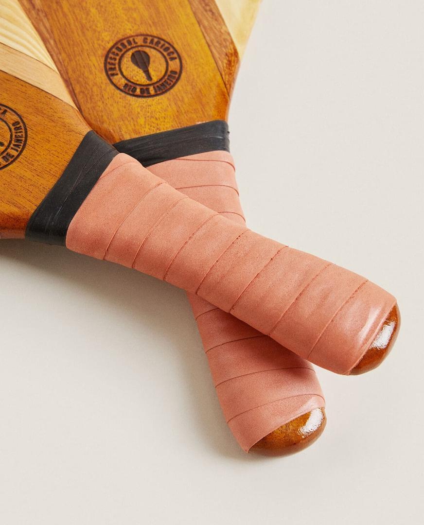 JUEGO DE RAQUETAS DE MADERA DE FRESCOBOL CARIOCA