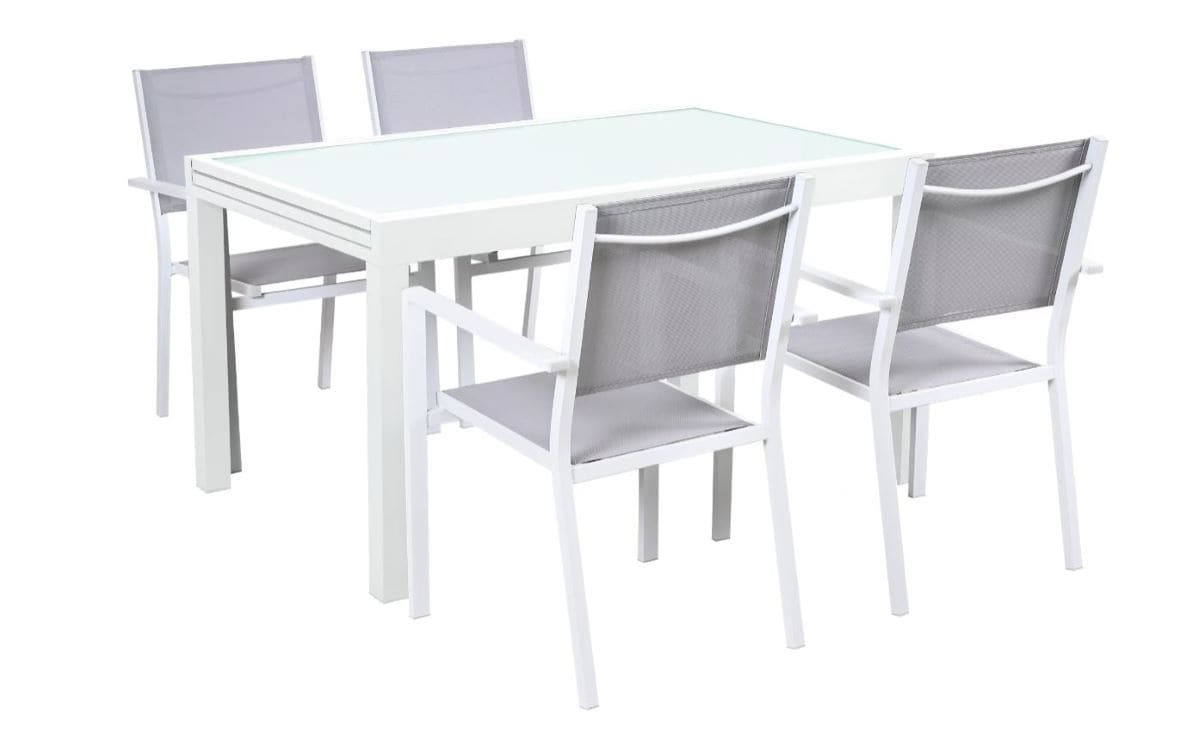 Conjunto de exterior Salónica extensible de aluminio de Leroy Merlin