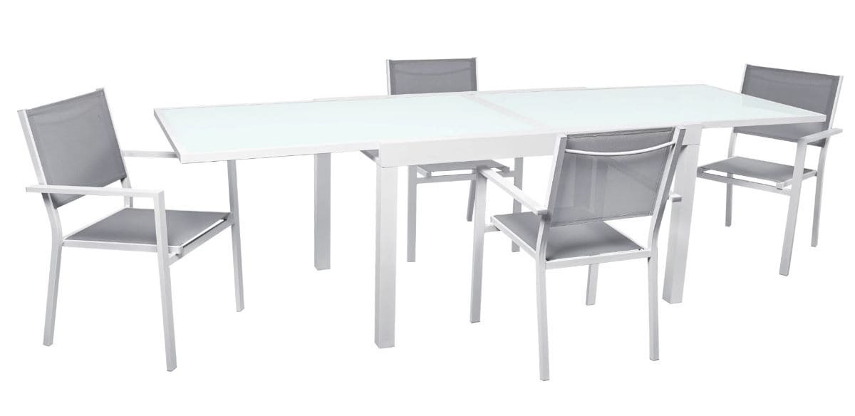 Conjunto de exterior Salónica extensible de aluminio de Leroy Merlin