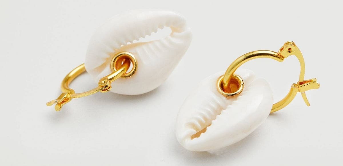 Pendientes de concha de Mango
