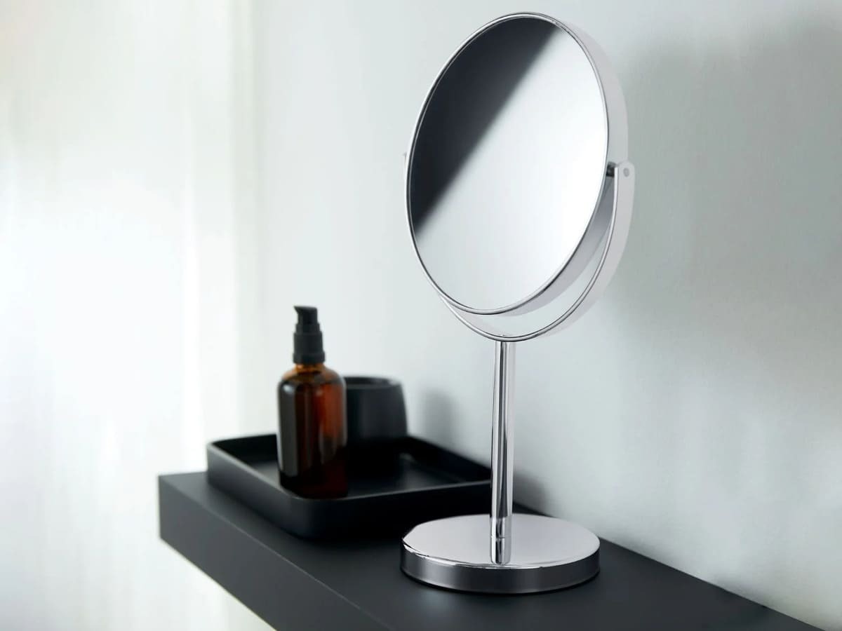 Espejo redondo con base