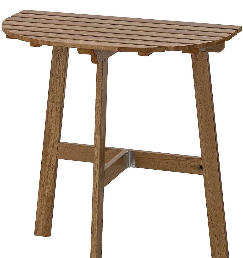 Mesa pared ext, plegable tinte marrón claro ASKHOLMEN
